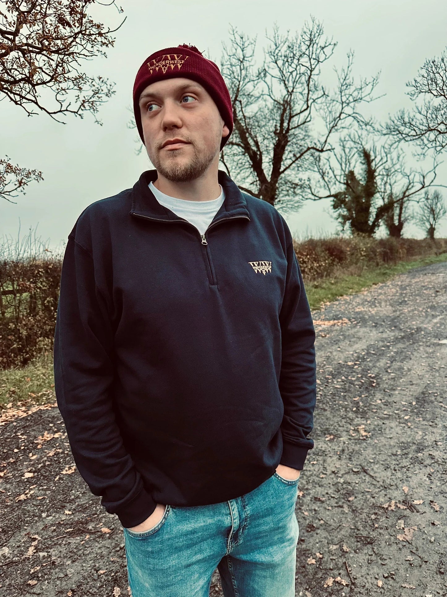 Coastal Rider Quarter Zip – French Navy - WanderWest