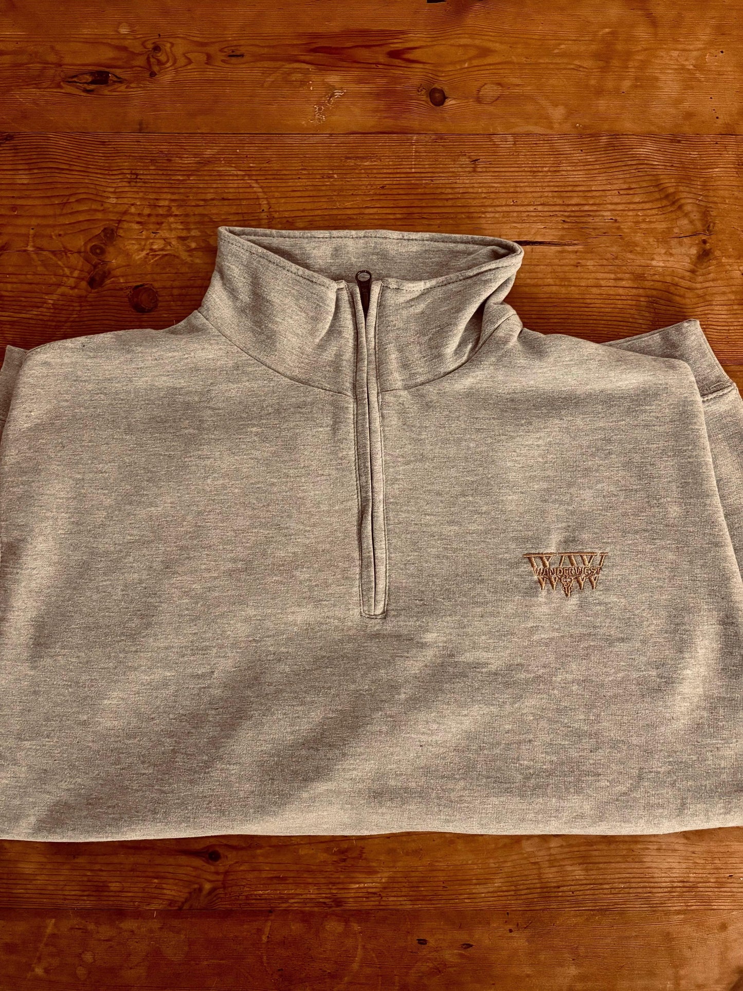Dusty Trail Quarter Zip – Heather Grey - WanderWest