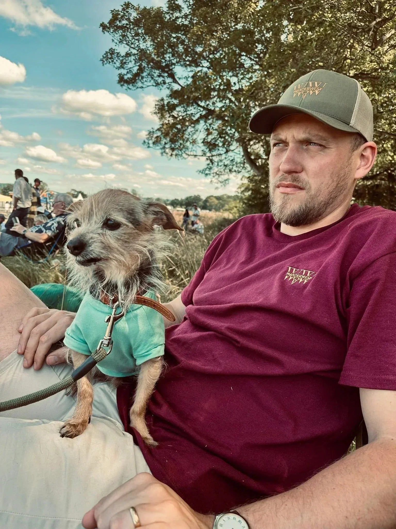 WanderWest Rusted Ranch Tee – Burgundy - WanderWest