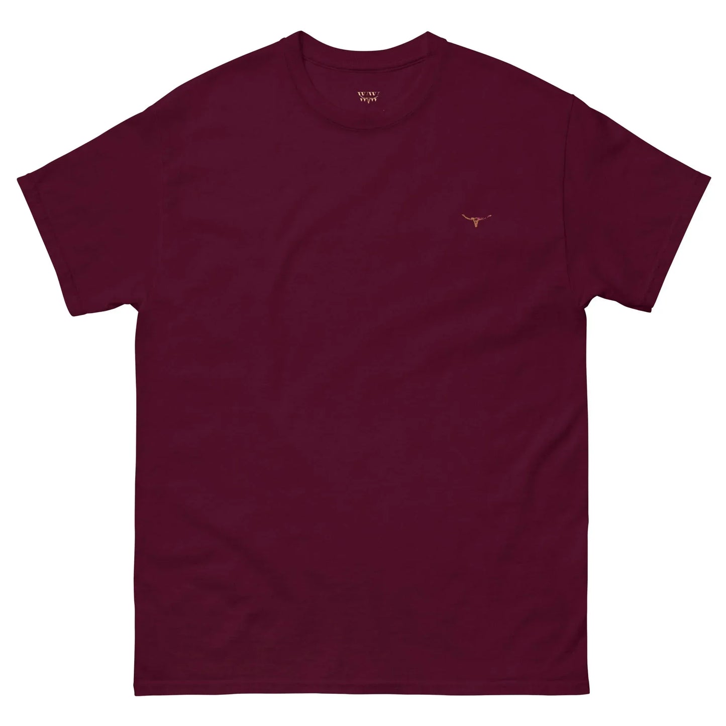 Longhorn Bull Skull Frontier Tee – Maroon - WanderWest