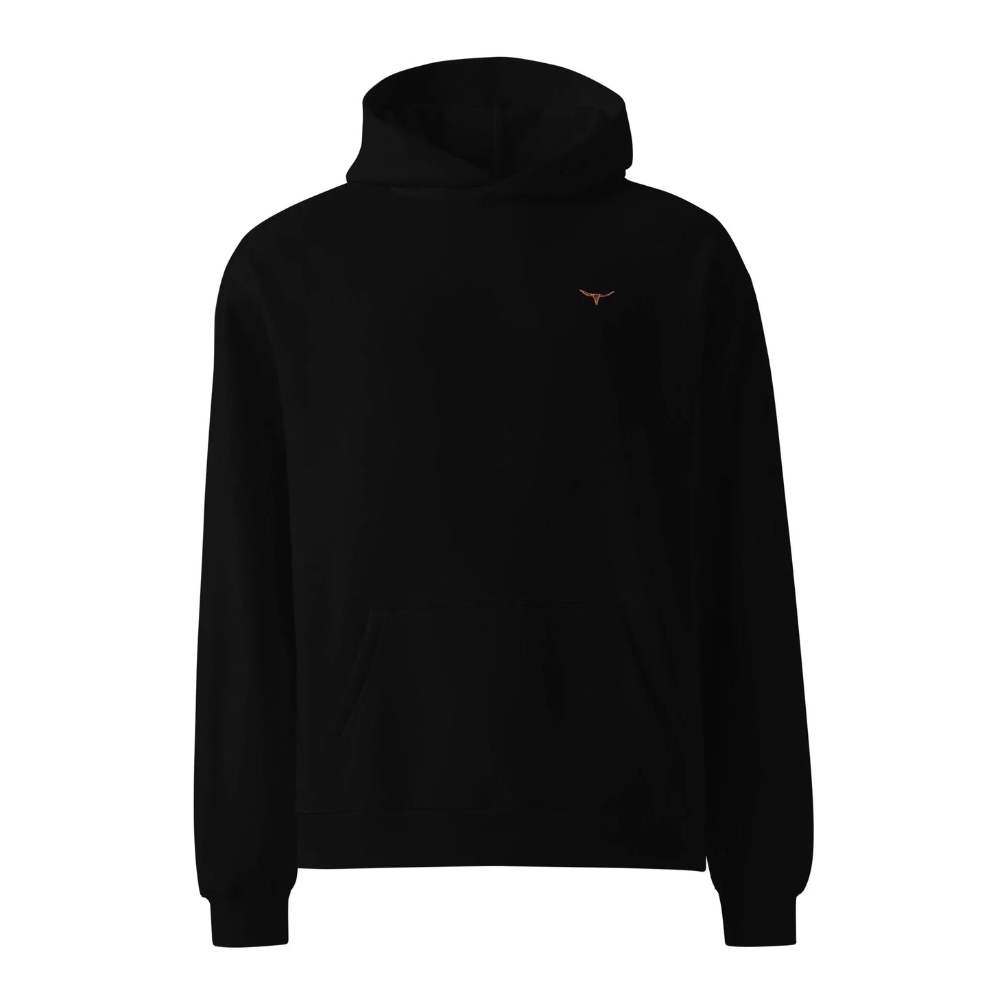 Longhorn Midnight Range Oversized Hoodie – Black - WanderWest